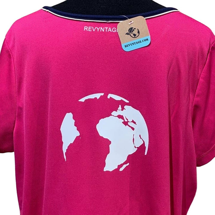 Hand Printed Upcycled Womens 1X Saving the Planet is My Superpower Tee Shirt