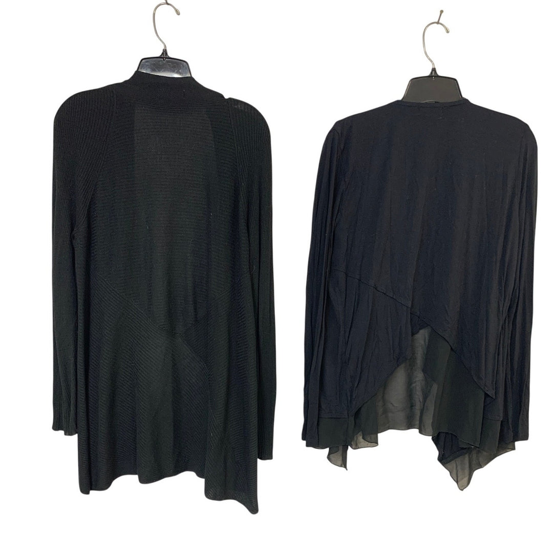 Lot of 2 Ana Unbranded Womens Large Long Sleeve Open Front Cardigan Sweaters