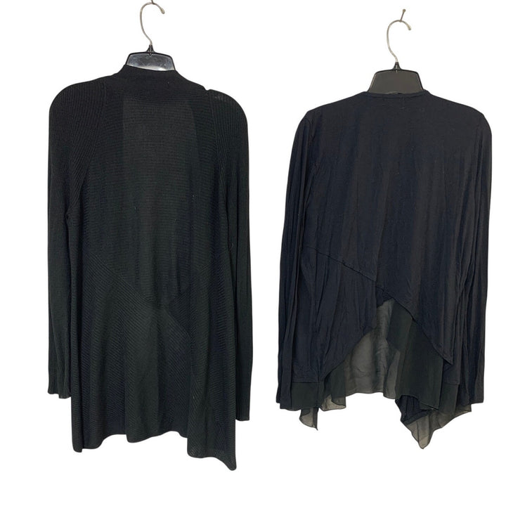 Lot of 2 Ana Unbranded Womens Large Long Sleeve Open Front Cardigan Sweaters