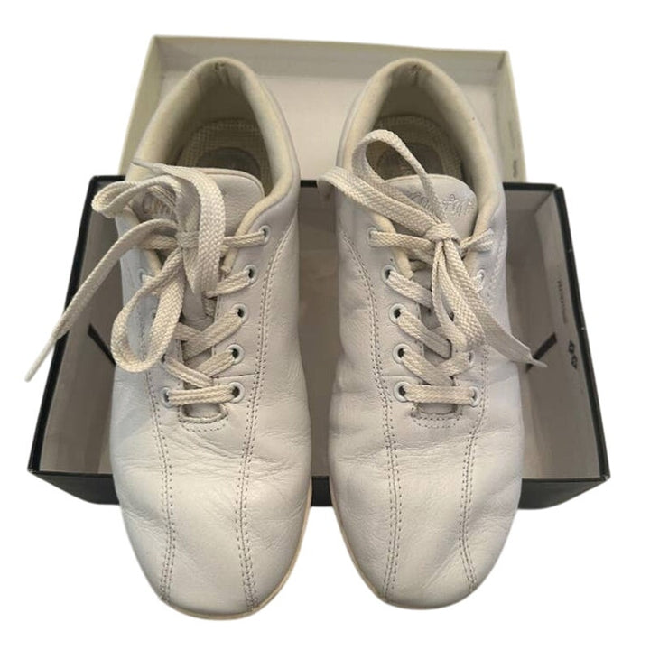 Easy Spirit Womens Size 9.5 Lace Up Lightness White Leather Comfort Shoes