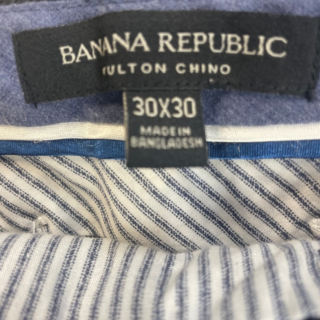 Banana Republic Womens 30 X 30 Flat Front Fulton Chino Pants w Pockets