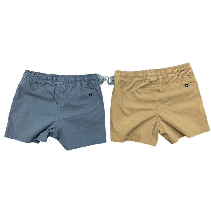 2 New Art Class Boys Medium Gray Brown Drawstring Waist Stretch Cotton Shorts
