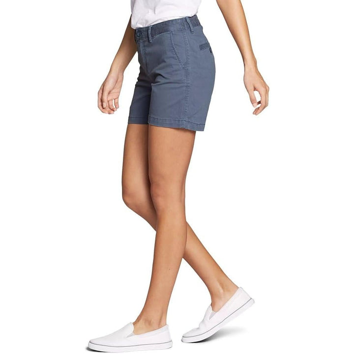 New Eddie Bauer Womens Size 0 Blue Willit Stretch Legend Wash Midrise Shorts