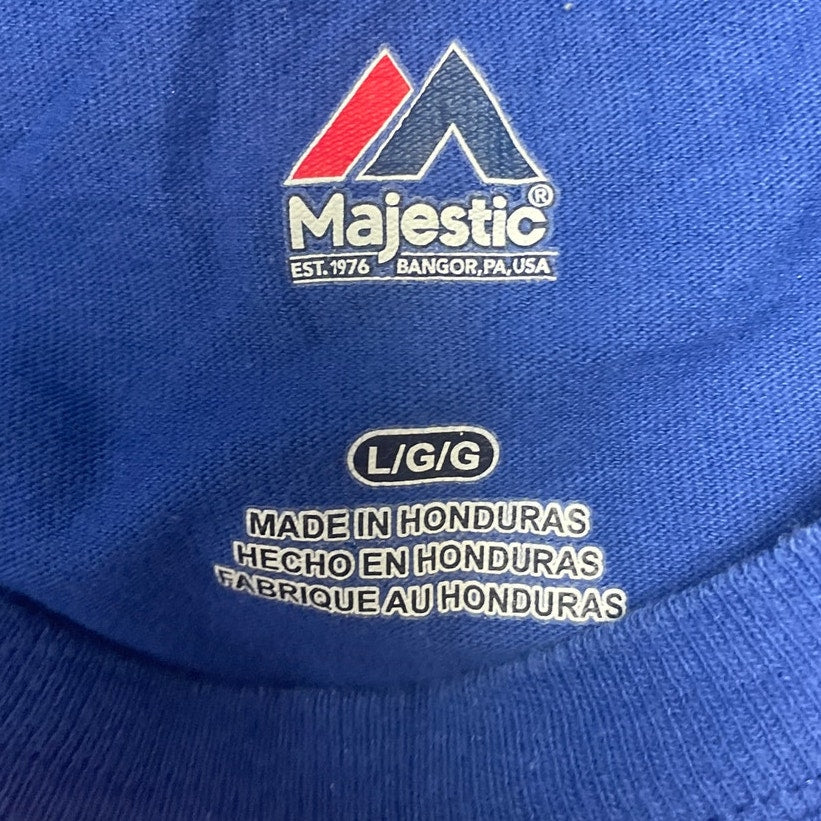 Majestic Mens Large St Louis Blues Hockey Short Sleeve Crew Neck Tee Shirt
