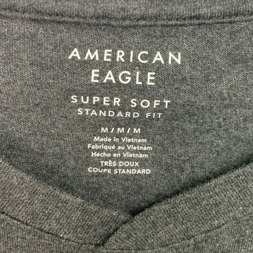 2 New American Eagle Mens Medium Henley &amp; Collared Short Sleeve Polo Shirts