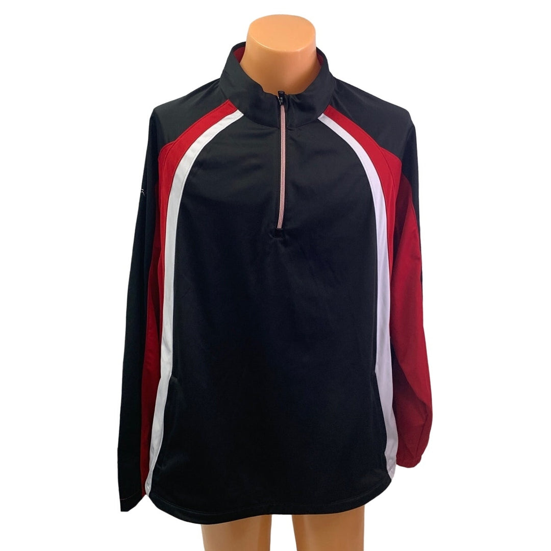 Greg Norman Mens XXL Polyester Quarter Zip Pullover Drawstring Waist Golf Jacket