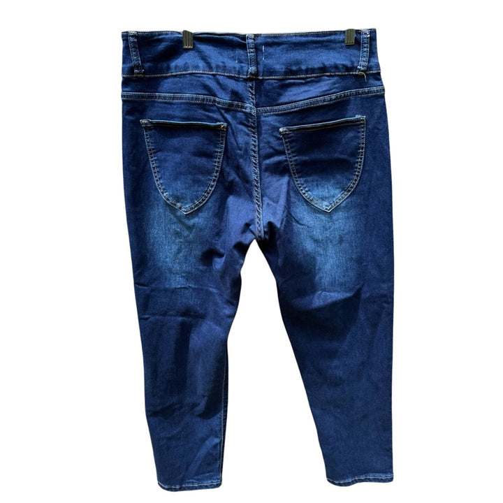 NWT New Bamboo Womens Size 18 Cotton Blend Super Soft Denim Blue Jeans