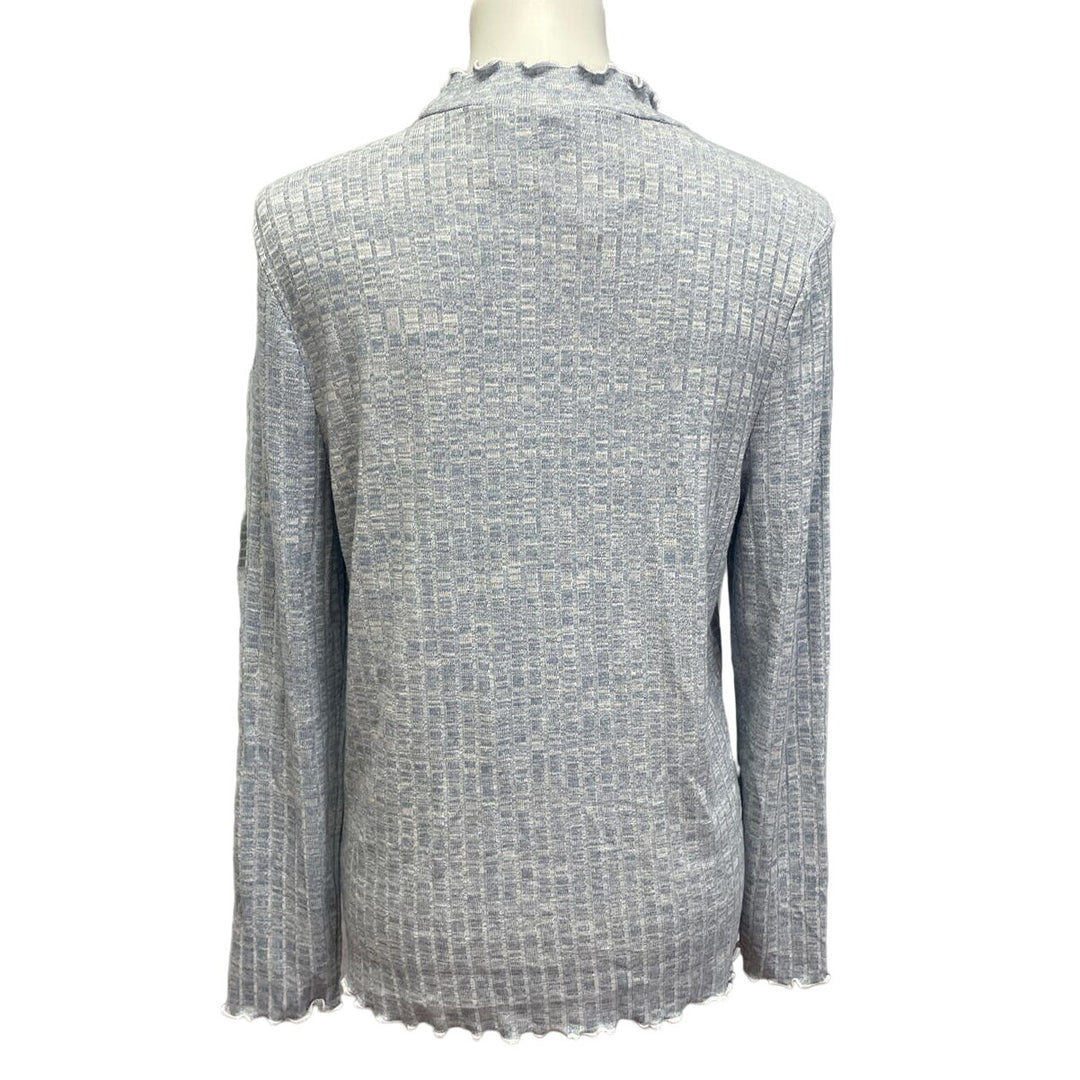 New Rebellious One Womens Plus Size 1X Long Sleeve Ruffled Soft Pullover Sweater