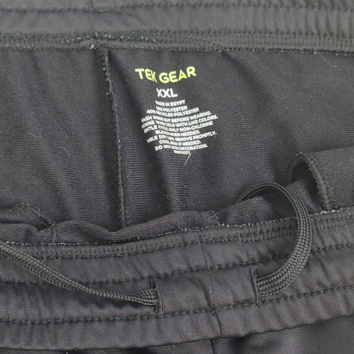 Tek Gear Mens XXL Elastic Drawstring Waist Side Stripe Workout Pants w Pockets