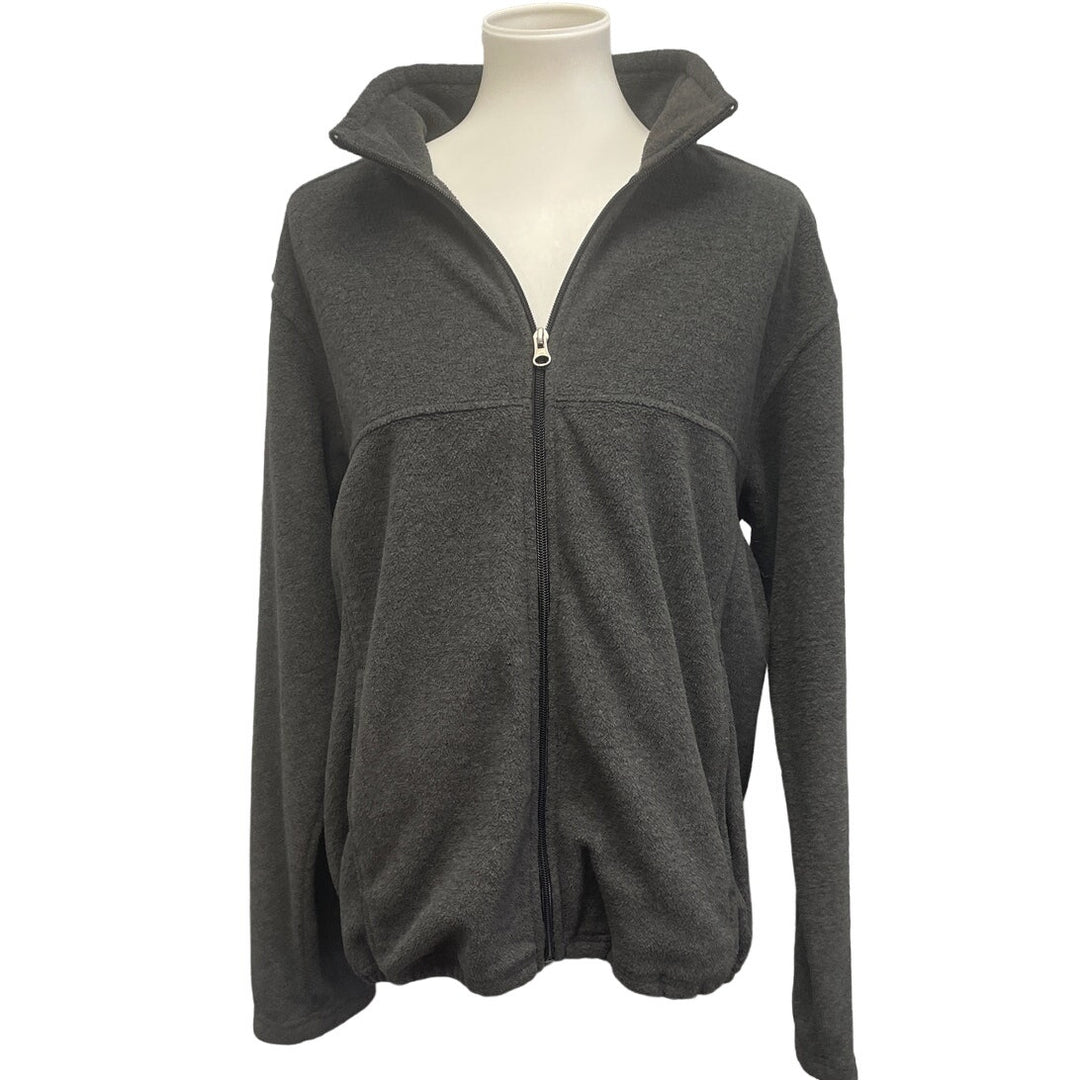 Bass Pro Shop Mens Medium Polyester Full Zip Drawstring Waist Long Sleeve Jacket