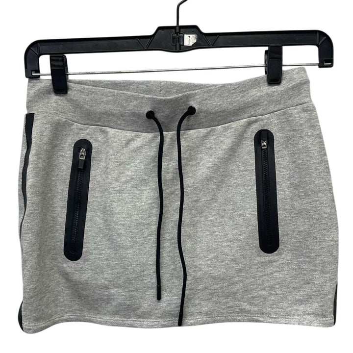 New Fabletics Small Amara Drawstring Waist Zip Front Pockets Cotton Blend Skirt