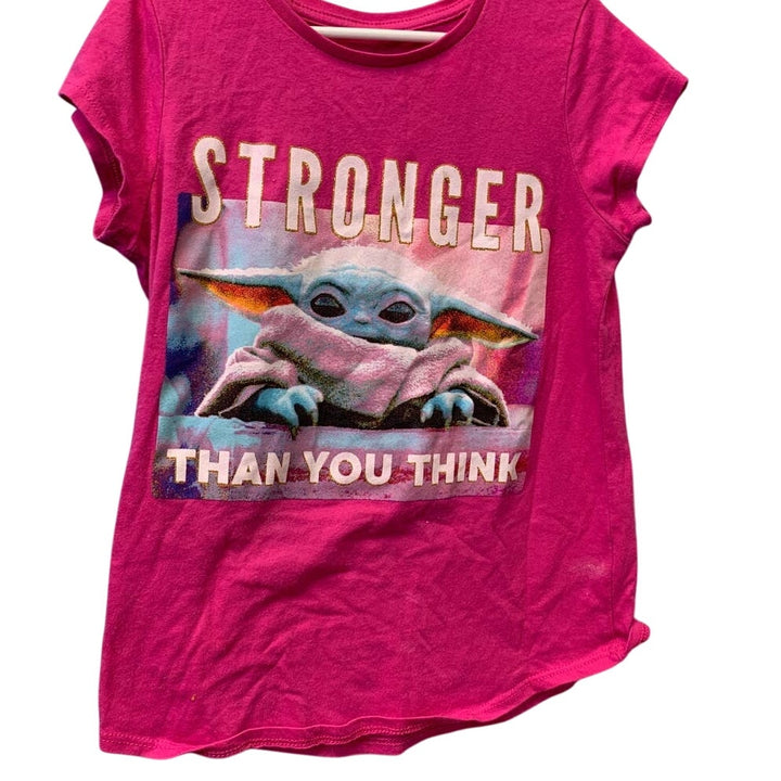 Star Wars Baby Yoda Girls Medium Cotton Blend Tee Athletic Works Fleece Pullover