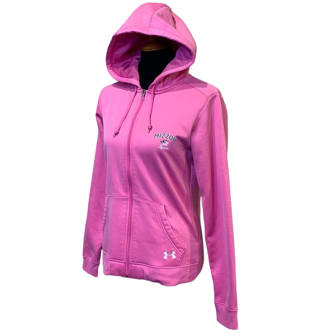 Under Armour Mizzou Tigers Medium Pink Long Sleeve Polyester Hoodie Sweatshirt