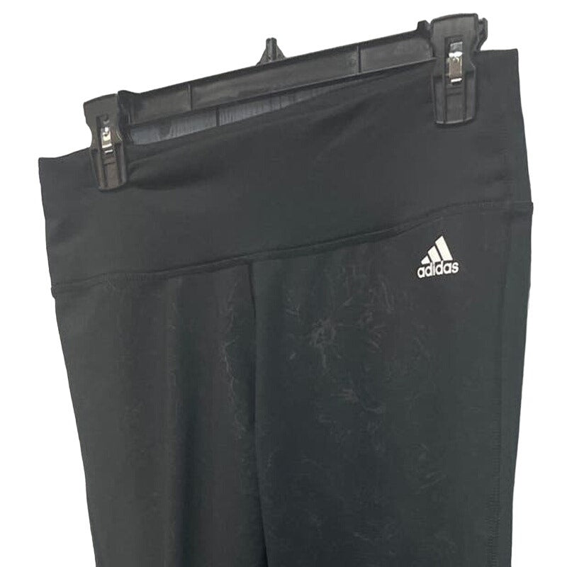 Adidas Womens Medium Climalite Polyester Blend Long Pull On Black Leggings