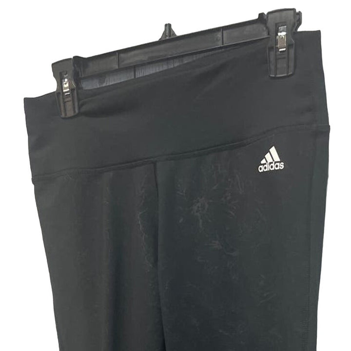 Adidas Womens Medium Climalite Polyester Blend Long Pull On Black Leggings