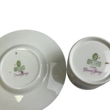 Vintage Wedgwood Devon Sprays England Cup & Saucer Floral Bone China Teacup Set