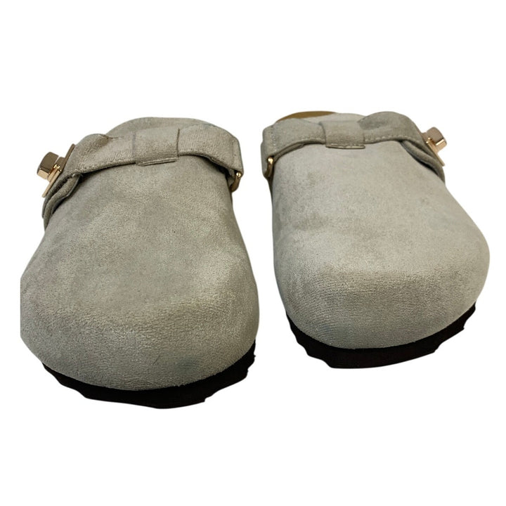 Dream Pairs Womens 8 Gray Clogs Closed Round Toe Adjustable Strap Slip On Shoes