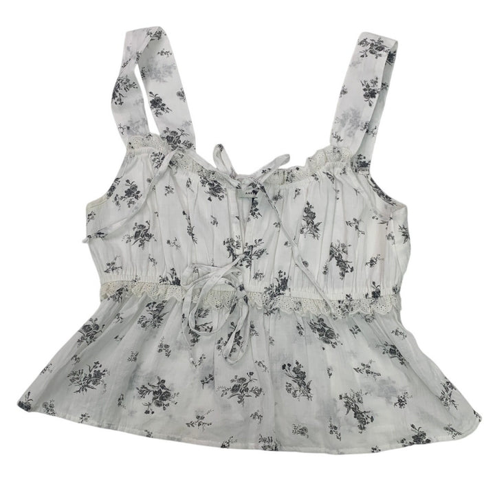 New American Eagle Womens Medium Open Tie Front Sleeveless Halter Tank Top