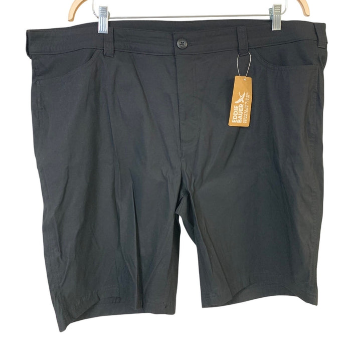 New Eddie Bauer Womens Black Rainier Bermuda UPF 50+ Mid Rise Outdoor Shorts
