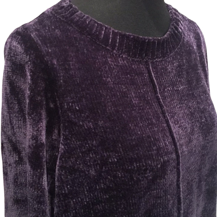 New Style &amp; Co 1X Super Soft Polyester Navy Blue Warm Crew Neck Pullover Sweater