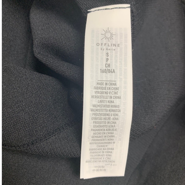 New OFFLINE By Aerie Womens Small Black Sidewalk Seamless Cropped T-Shirt Tee
