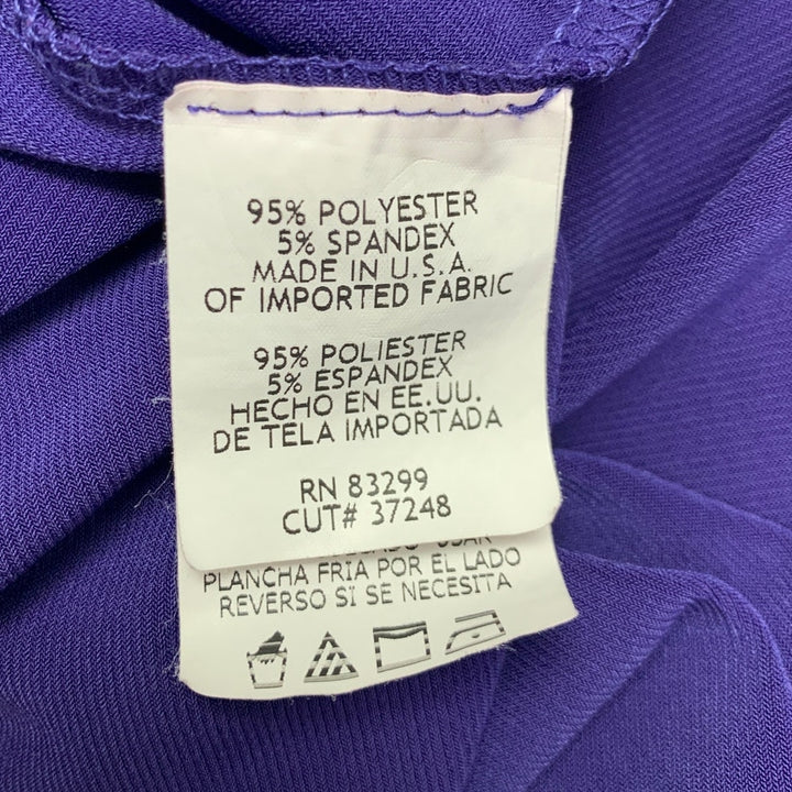 Blu Sage Womens Medium Purple PolySpandex Sleeveless Halter Neck Sheath Dress