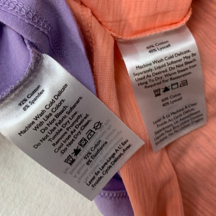 Lot of 2 New Eddie Bauer Womens XL Gatecheck Pocket Sleeveless Tempo Tank Tops