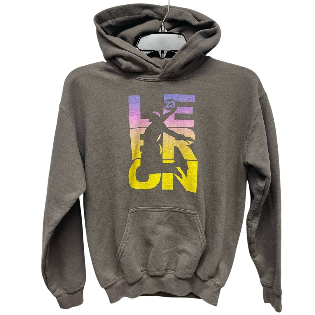 LeBron Basketball Youth Large Cotton Blend Long Sleeve Hoodie Sweatshirt Pockets