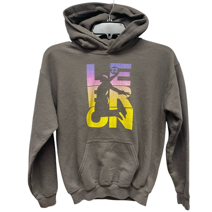 LeBron Basketball Youth Large Cotton Blend Long Sleeve Hoodie Sweatshirt Pockets