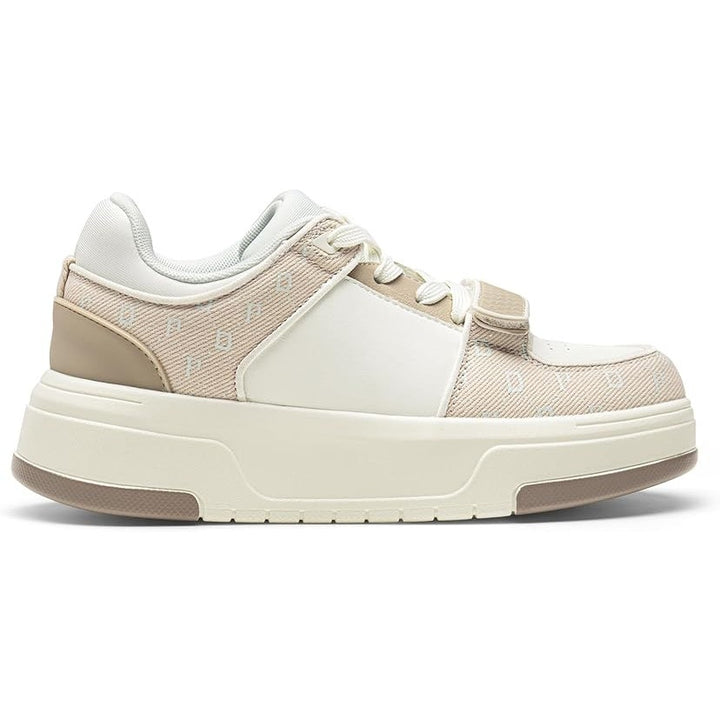 Dream Pairs Womens Size 6.5 White Pink Lace Up Hook Loop Platform Sneakers Shoes