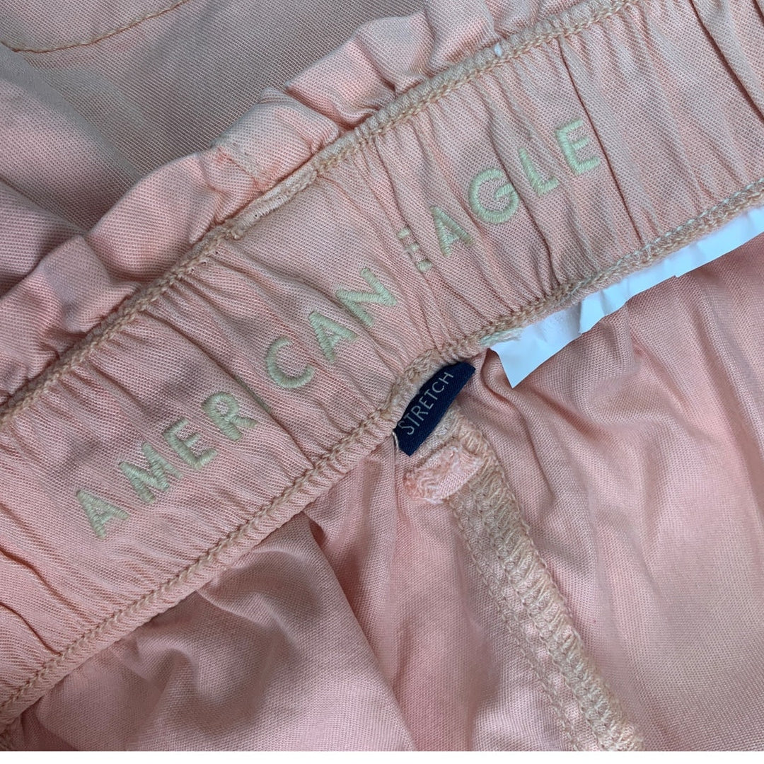 New American Eagle Womens XL Peach Elastic Waist Shorts w Front Pockets