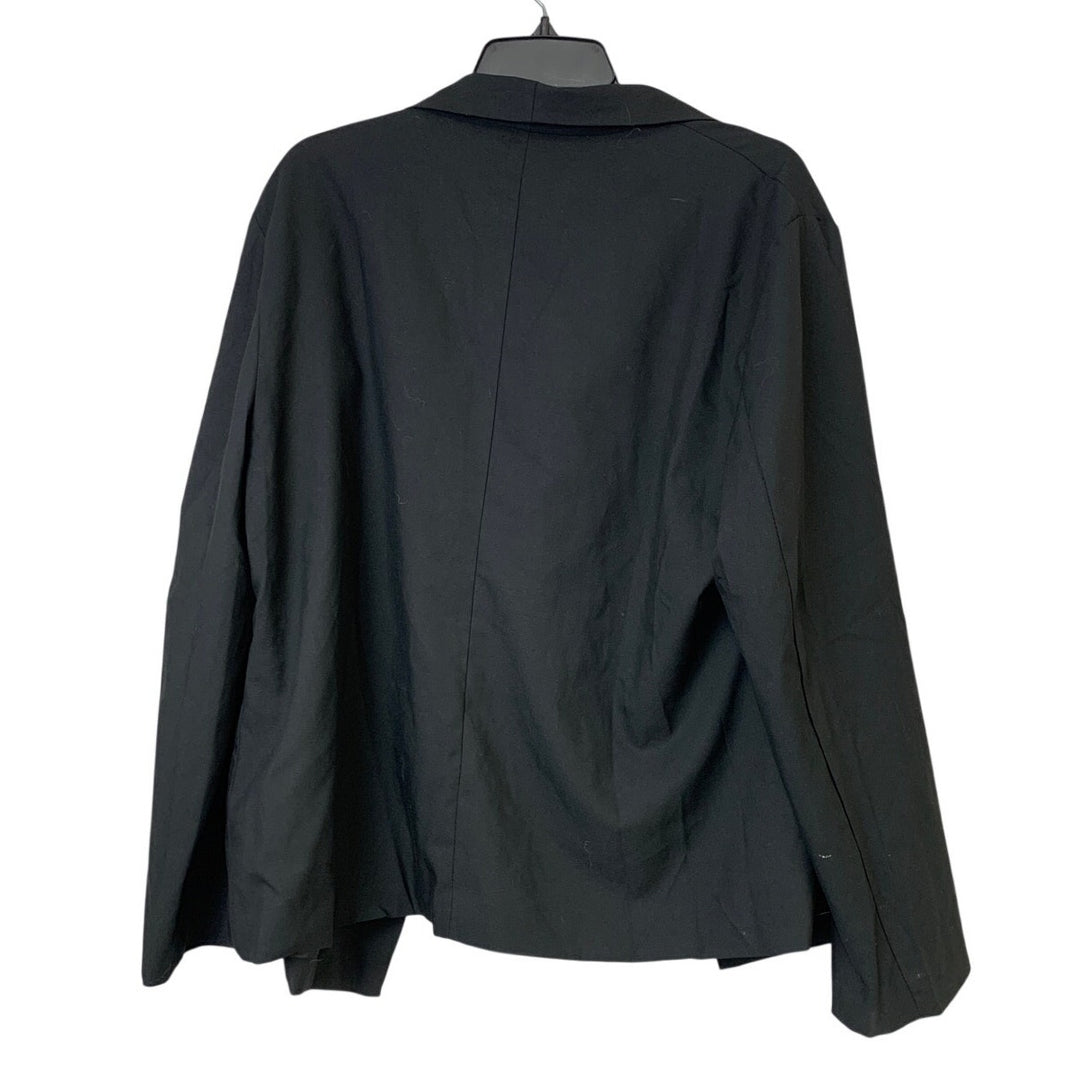 Shein Curve Womens 1XL Black 100% Polyester Long Sleeve Open Blazer Jacket