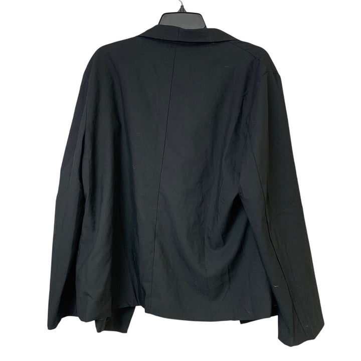 Shein Curve Womens 1XL Black 100% Polyester Long Sleeve Open Blazer Jacket