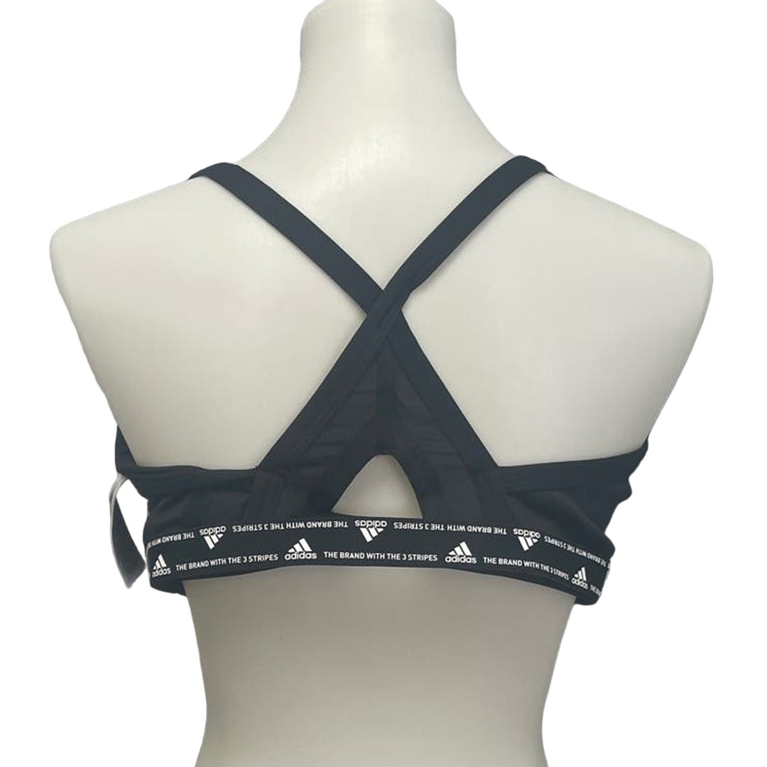 New Adidas Small 36AC Black Light Support Removeable Pads Training Sports Bra