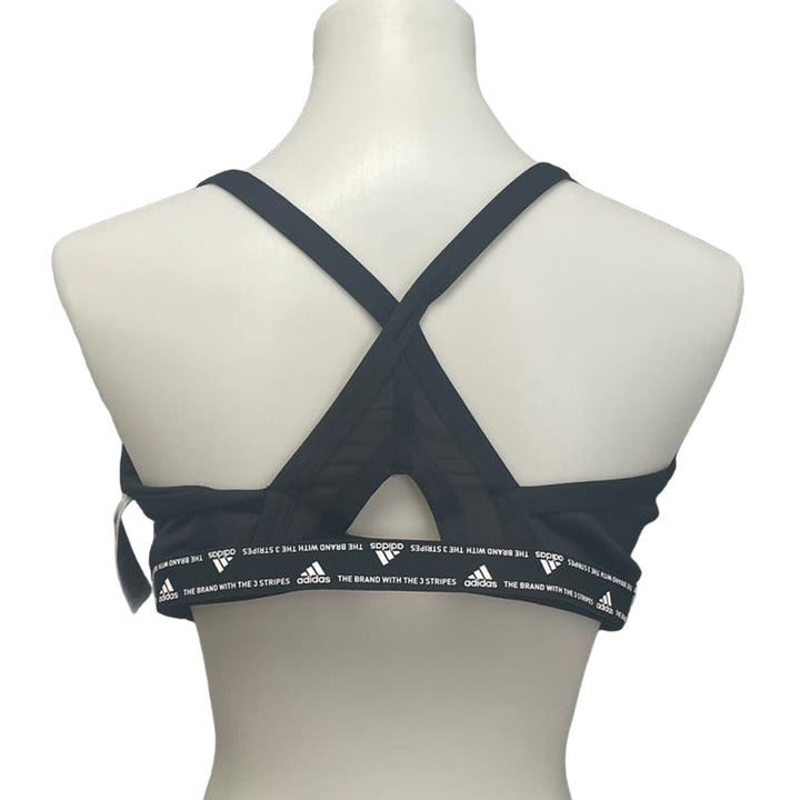 New Adidas Small 36AC Black Light Support Removeable Pads Training Sports Bra