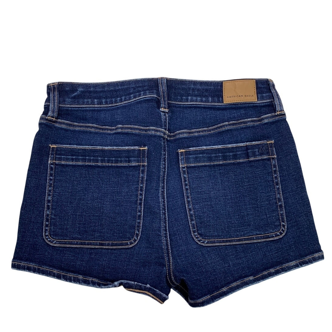 New American Eagle Womens Size 2 Stretch High Rise Shortie Jorts Jean Shorts