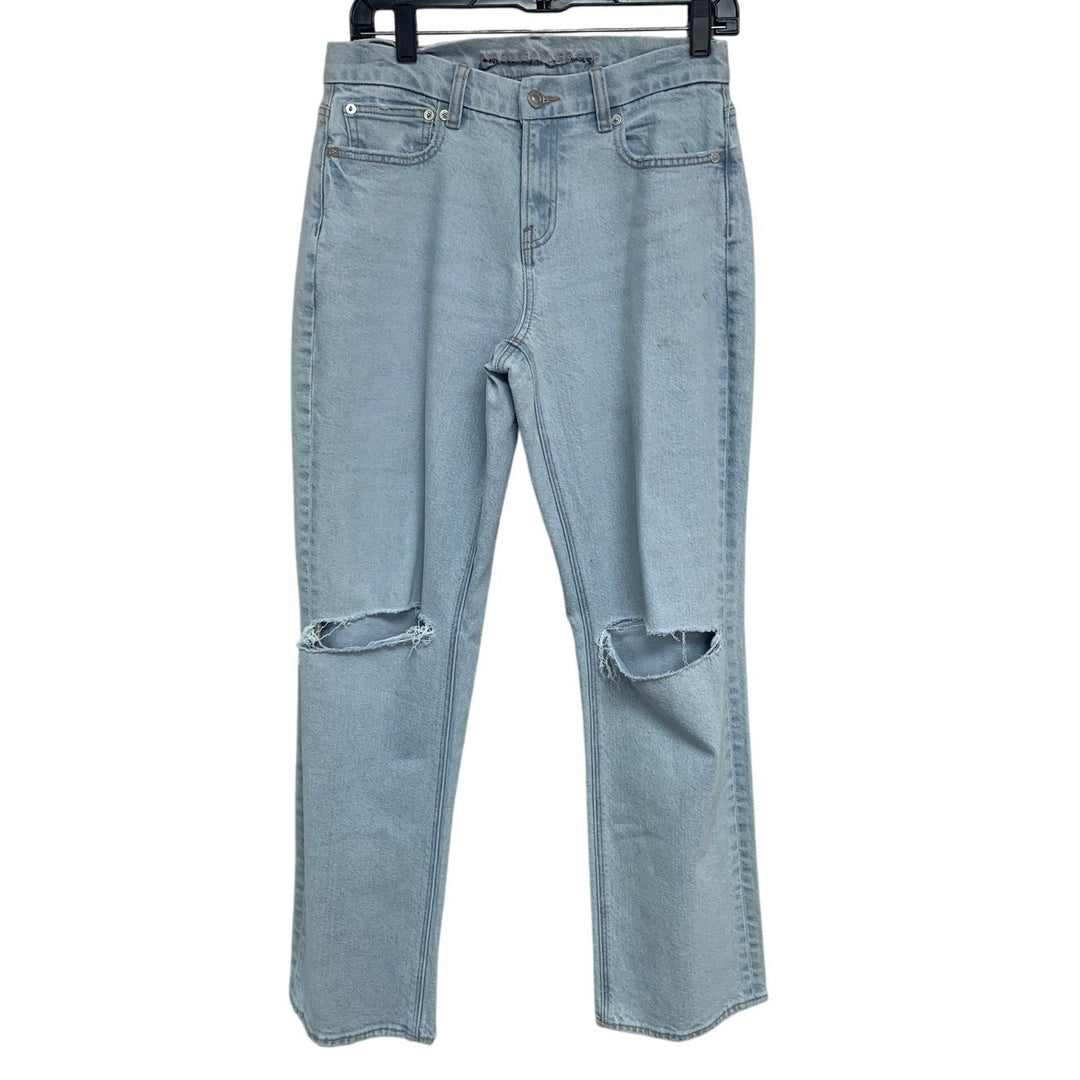 New American Eagle Womens Size 4 Regular Curvy Straight Denim Blue Jeans