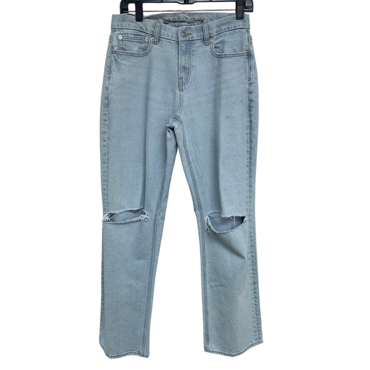 New American Eagle Womens Size 4 Regular Curvy Straight Denim Blue Jeans
