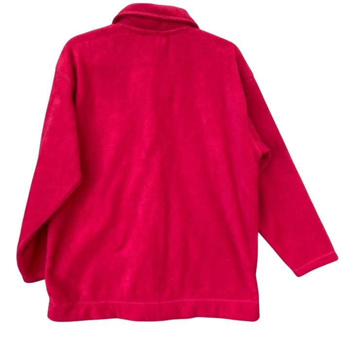 NWT New Basic Editions Womens Size Small  Red Button Up Vleece Shacket Jacket