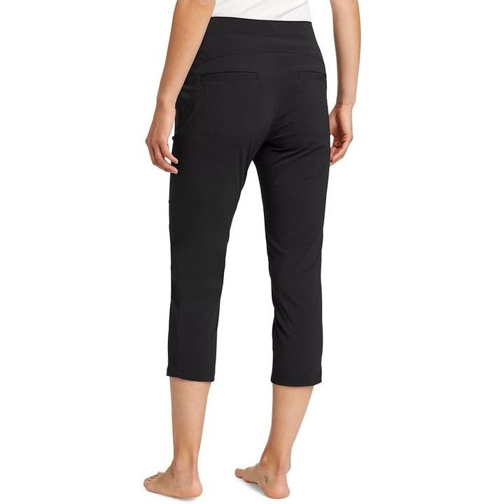 New Eddie Bauer Womens Size 2 Petite 2P Black Horizon High-Rise Cropped Pants