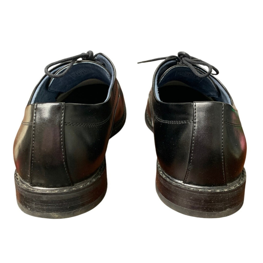Bruno Marc Mens 10.5 Black Faux Leather Lace Up Oxford Dressy Formal Shoes