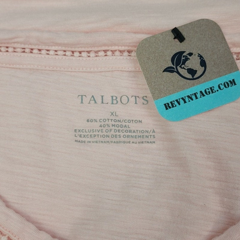 Hand Printed Upcycled Womens XL Easter Bunny Blowing Bubble Lace Detail Shirt