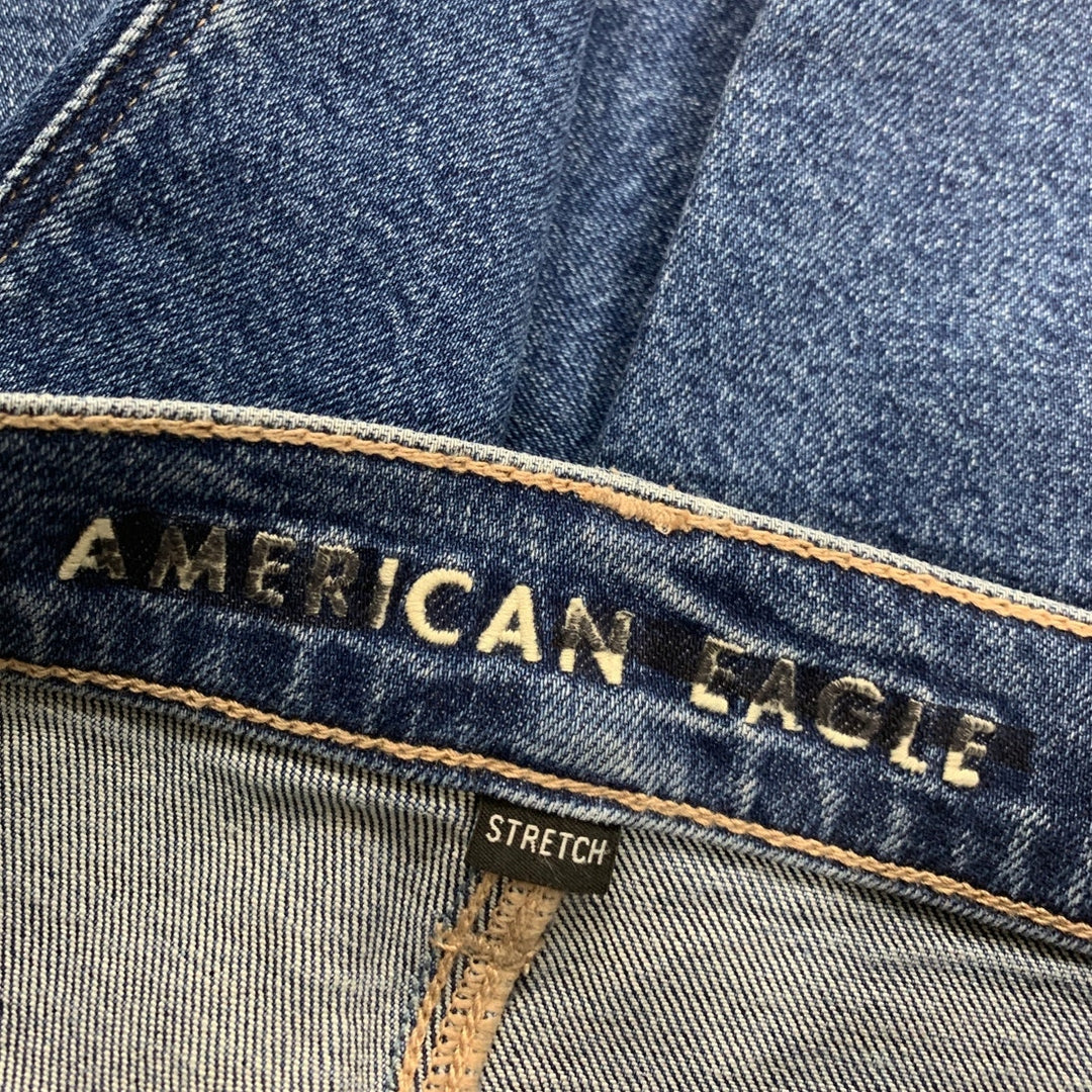 New American Eagle Womens Size 8 Highest Rise 90s Boyfriend Floral Denim Jeans