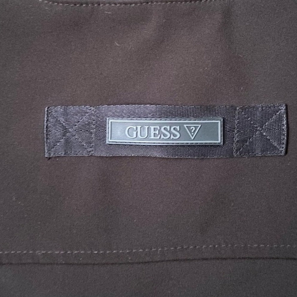 New Guess Womens Large Black Full Zip Winter Polyester Puffer Vest Jacket Coat