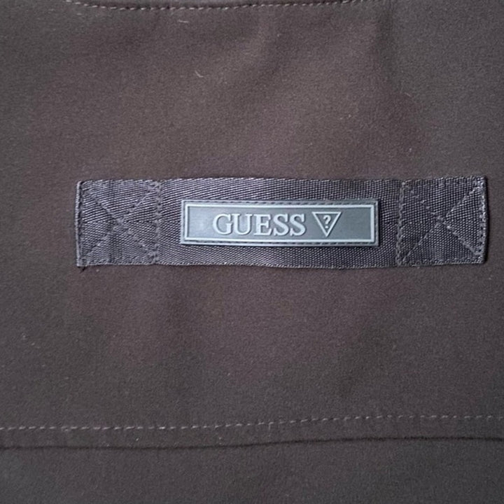 New Guess Womens Large Black Full Zip Winter Polyester Puffer Vest Jacket Coat