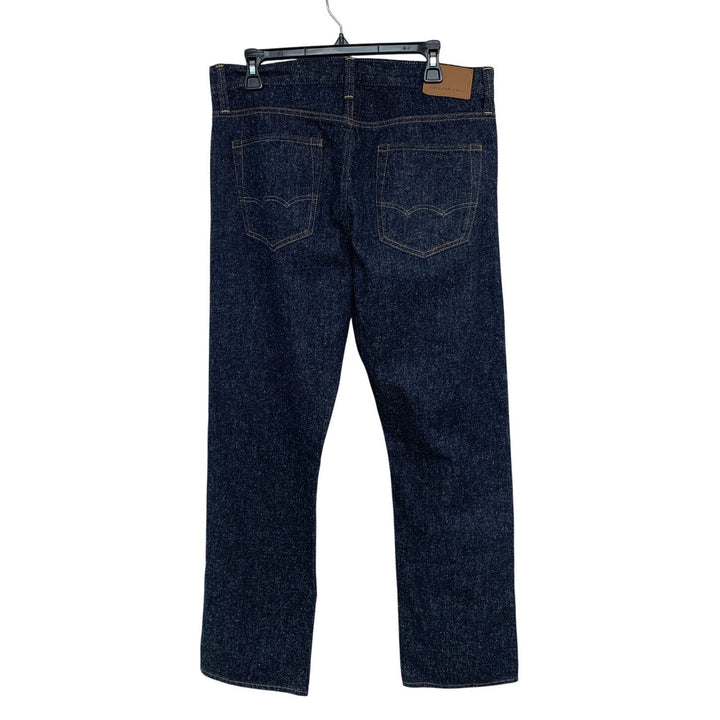 New American Eagle Mens 32x34 Original Boot Cut Denim Dark Blue Marled Jeans