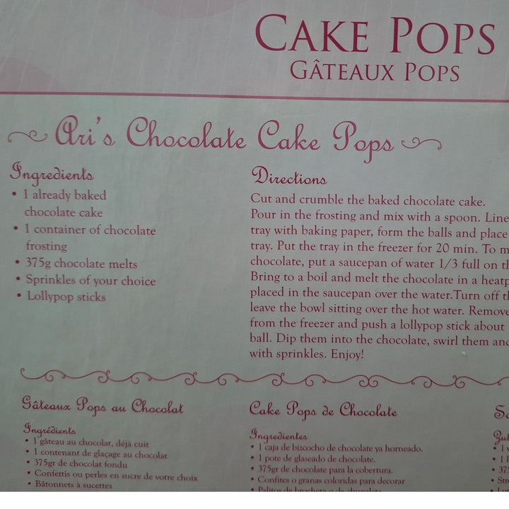 Eurographics Puzzle Cake Pops Dessert 1000 Piece Jigsaw Puzzle w Recipe