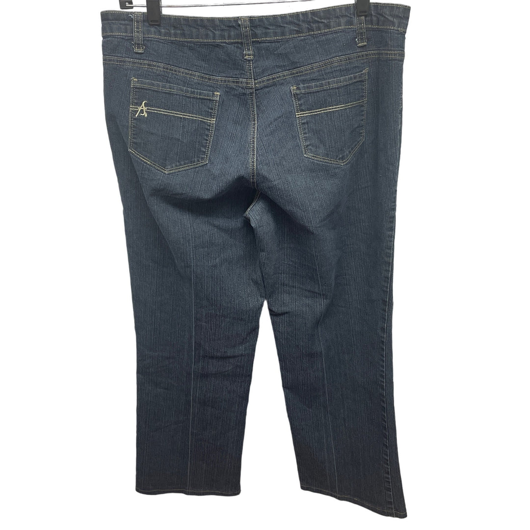 Ashley Stewart Womens Size 16 Average Stretch Cotton Denim Blue Jeans