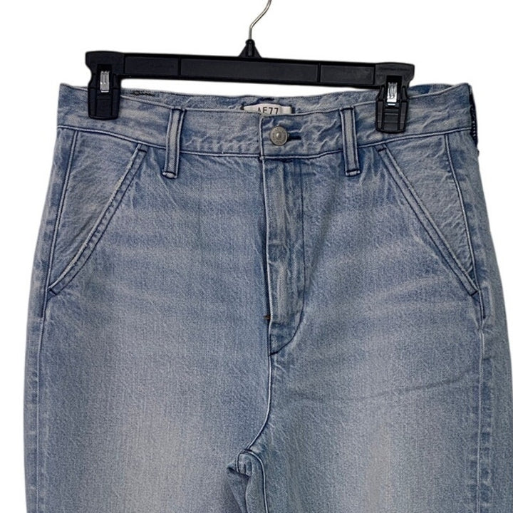 New American Eagle AE77 Womens 27 100% Cotton Faded Denim Blue Mom Jeans