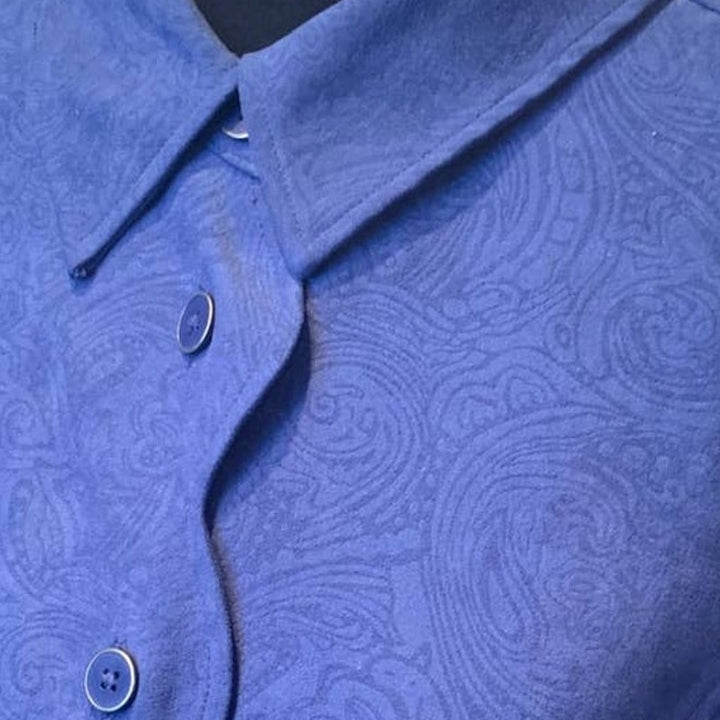 CJ Banks 1X Polyester Blend Scalloped Edge Suede Like Button Up Career Blazer